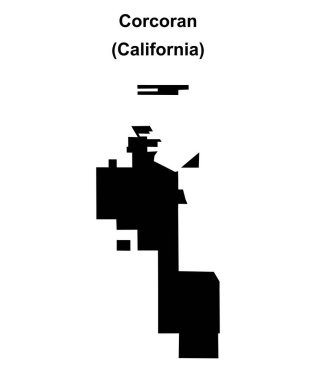 Corcoran (California) boş ana hat haritası