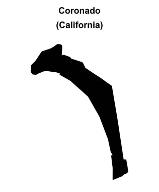 Coronado (California) boş ana hat haritası