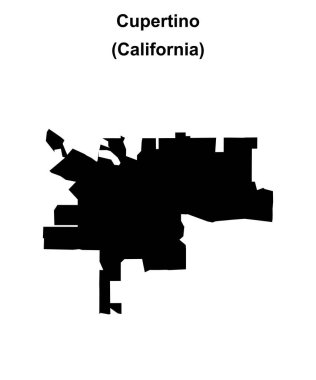 Cupertino (California) boş ana hat haritası
