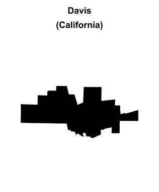 Davis (California) boş dış hat haritası