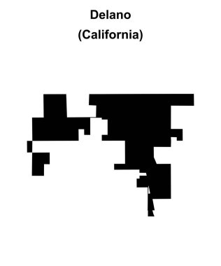 Delano (California) boş ana hat haritası
