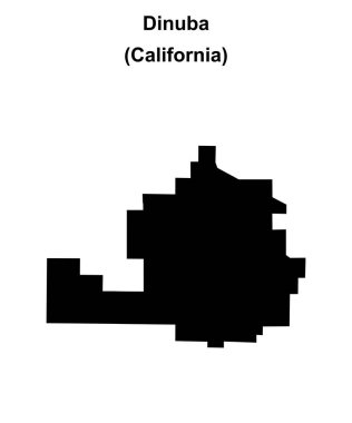Dinuba (California) boş ana hat haritası