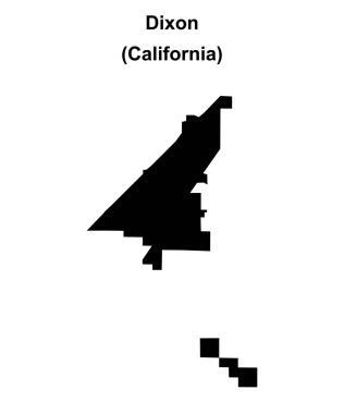 Dixon (California) boş ana hat haritası