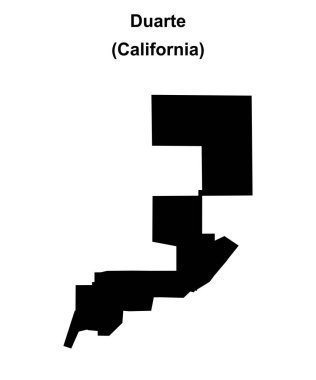Duarte (California) boş ana hat haritası