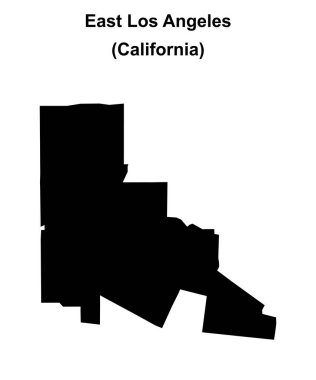 Doğu Los Angeles (California) boş ana hat haritası
