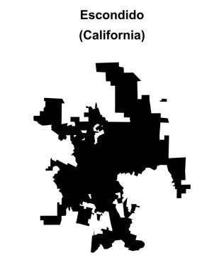 Escondido (California) boş ana hat haritası