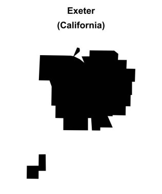 Exeter (California) boş dış hat haritası