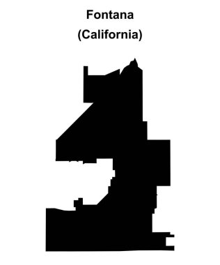 Fontana (California) boş ana hat haritası