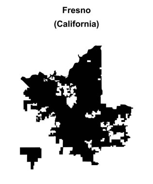 Fresno (California) boş ana hat haritası