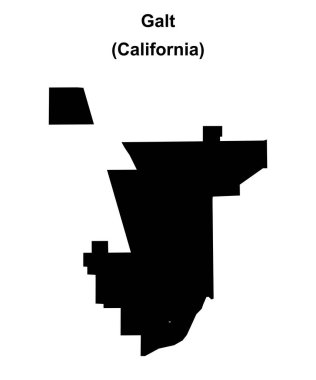 Galt (California) boş ana hat haritası