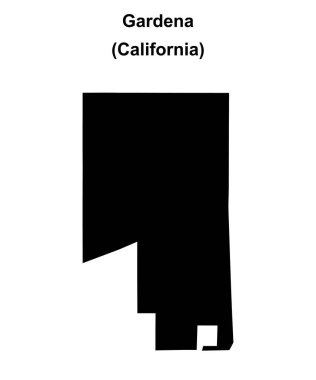 Gardenya (California) boş ana hat haritası