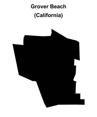 Grover Sahili (California) boş ana hat haritası