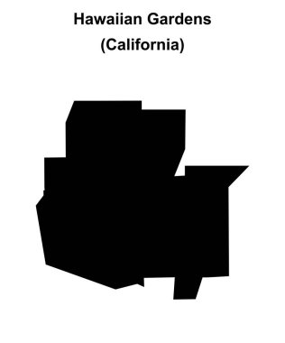 Hawaii Bahçeleri (California) boş ana hat haritası
