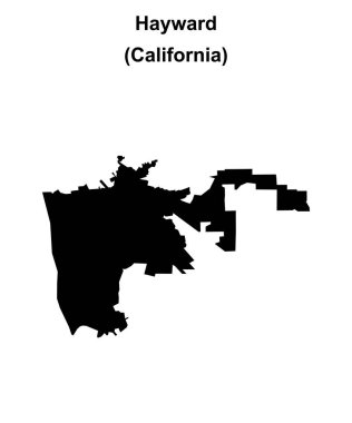 Hayward (California) boş ana hat haritası