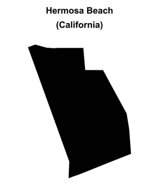 Hermosa Sahili (California) boş ana hat haritası