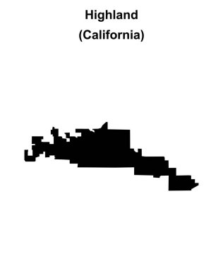 Highland (California) boş ana hat haritası