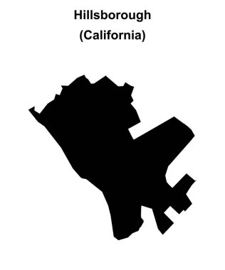 Hillsborough (California) boş ana hat haritası