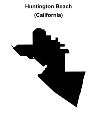 Huntington Sahili (California) boş ana hat haritası
