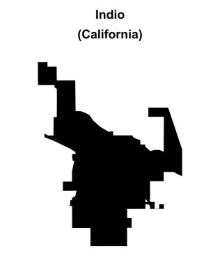Indio (California) boş dış hat haritası