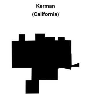 Kerman (California) boş ana hat haritası