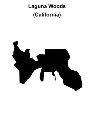 Laguna Woods (California) blank outline map clipart