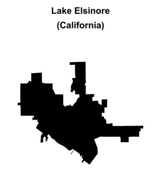 Elsinore Gölü (California) boş ana hat haritası