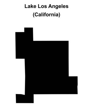 Los Angeles Gölü (California) boş ana hat haritası