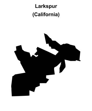 Larkspur (California) boş ana hat haritası