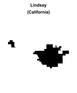 Lindsay (California) boş ana hat haritası