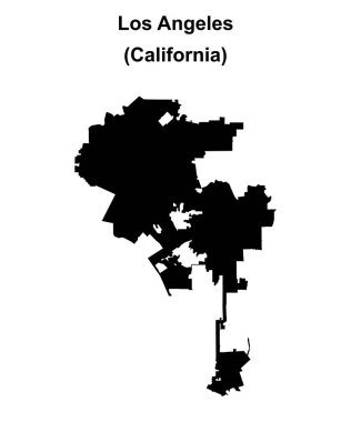 Los Angeles (California) boş ana hat haritası
