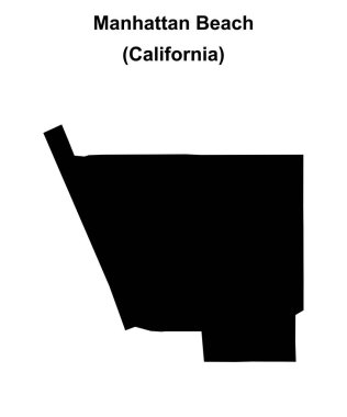 Manhattan Plajı (California) boş ana hat haritası