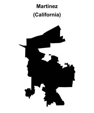 Martinez (California) boş ana hat haritası