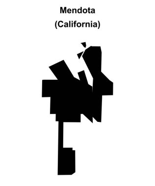 Mendota (California) boş ana hat haritası