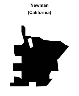 Newman (California) boş ana hat haritası