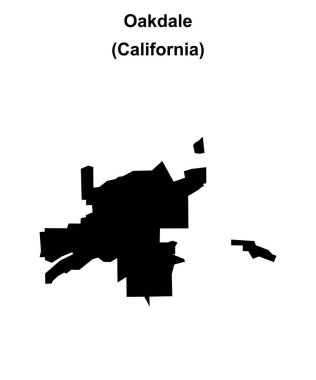 Oakdale (California) boş ana hat haritası