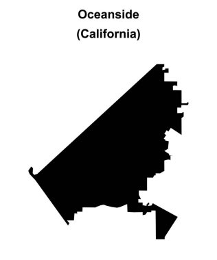 Okyanus Kenarı (California) boş dış hat haritası