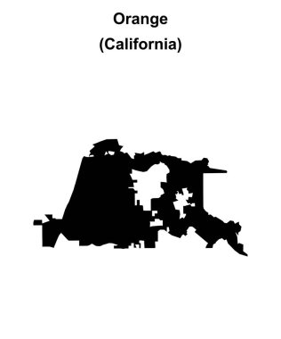 Turuncu (California) boş dış hat haritası