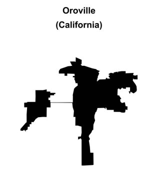 Oroville (California) boş ana hat haritası