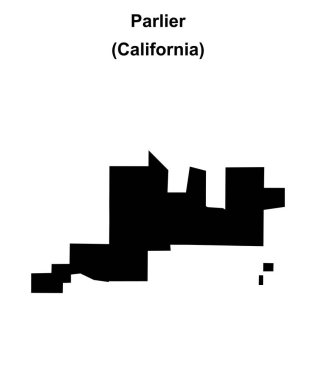 Parlier (California) boş ana hat haritası