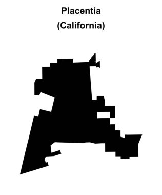 Plasentia (California) boş ana hat haritası