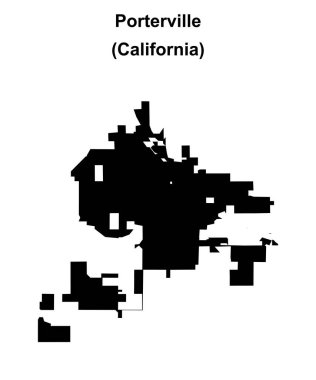 Porterville (California) boş ana hat haritası