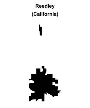 Reedley (California) boş ana hat haritası