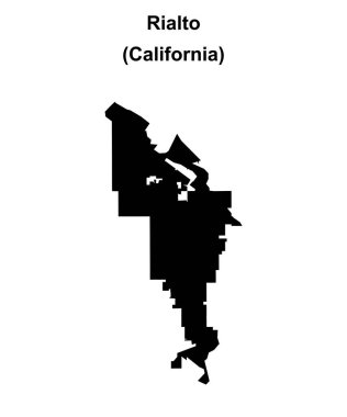 Rialto (California) boş ana hat haritası
