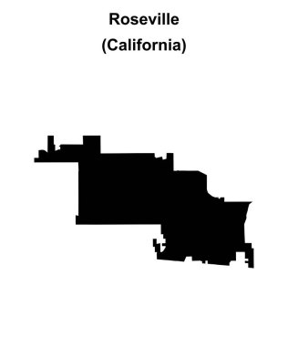 Roseville (California) boş ana hat haritası