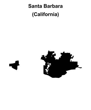 Santa Barbara (California) boş ana hat haritası