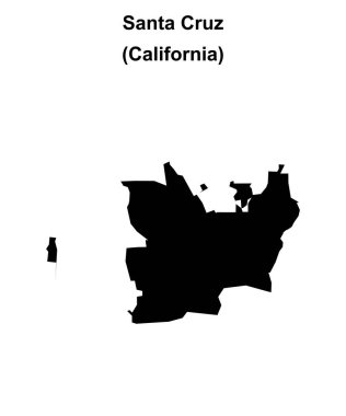 Santa Cruz (California) boş ana hat haritası