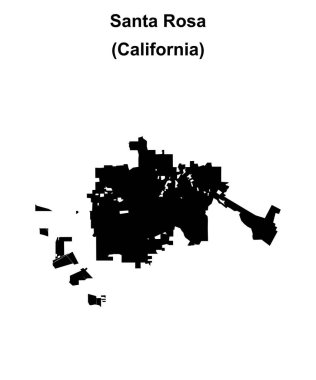 Santa Rosa (California) boş ana hat haritası