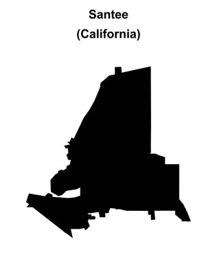 Santee (California) boş ana hat haritası