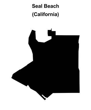 Plajı (California) boş dış hat haritasını mühürle