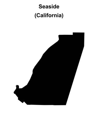 Deniz kenarı (California) boş dış hat haritası